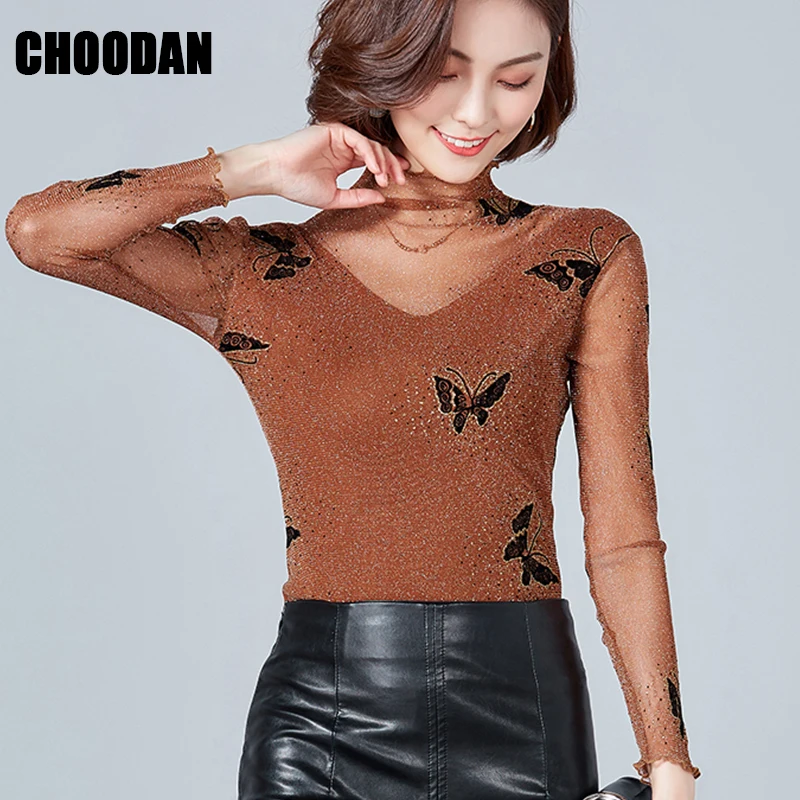 Womens Tops And Blouses Butterfly Long Sleeve Shirts 2018