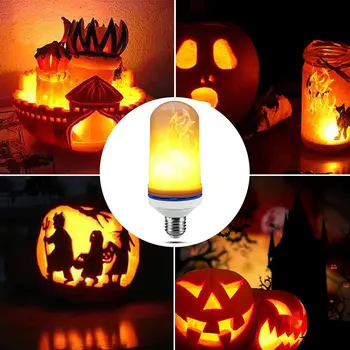 

LED Flame Effect Fire Light Bulb E27 Flickering Flame Lamp Simulated Decorative