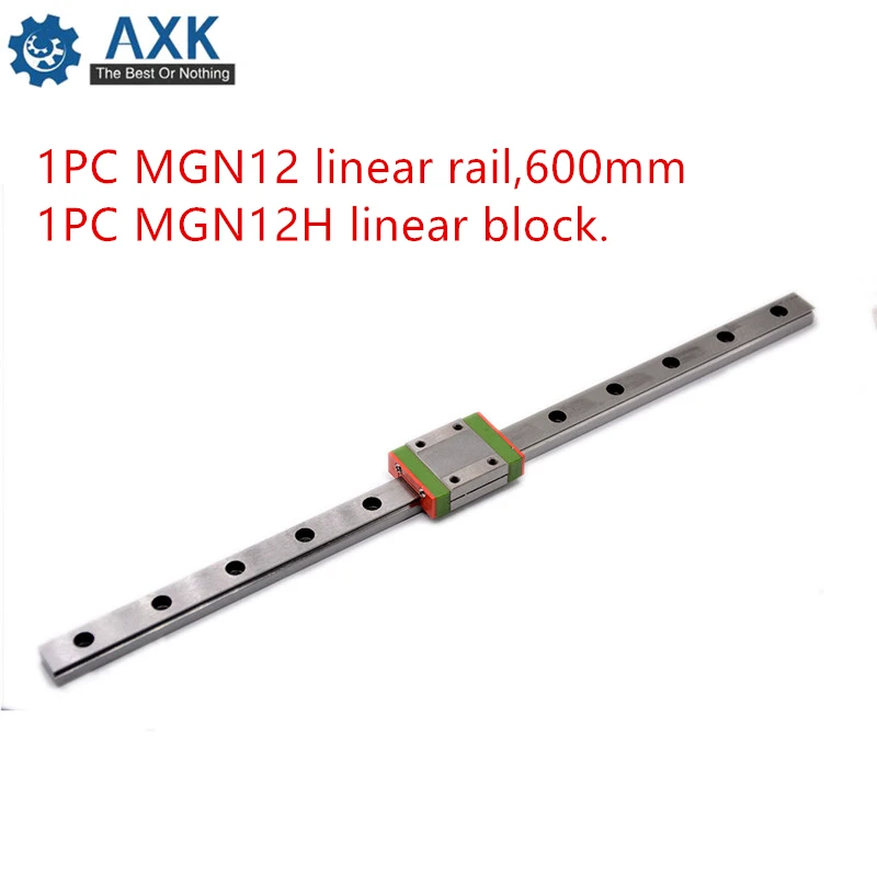 Linear Slide Carriage Kossel 12mm :1 Pc L-600mm Rail+1 Guide Rail Set Mgn12 Cnc 1pc Rail,600mm Motion Guideway Bearing Steel Linear Slide Carriage Kossel 12mm :1 Pc L-600mm Rail+1 Guide Rail Set Mgn12 Cnc 1pc Rail,600mm Motion Guideway Bearing Steel
