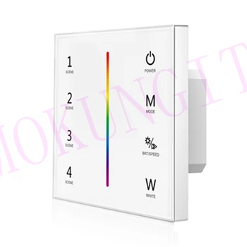 

4CH*3A 12-24VDC CV RGBW Touch Panel Controller T4-1 Low Voltage Vertical bar RGBW Touch Panel Controller with Load
