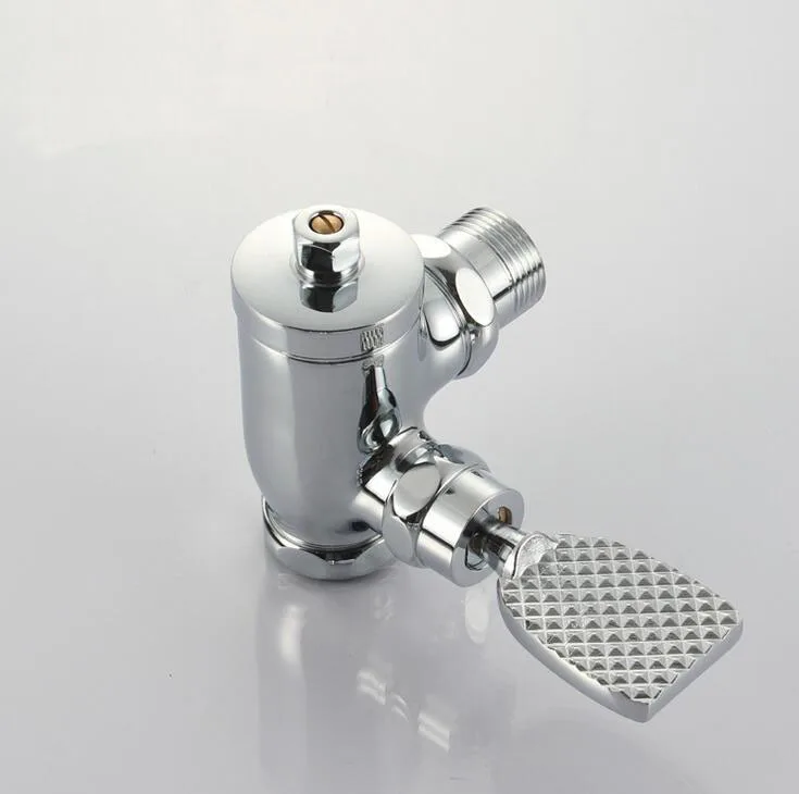 Copper delay valve stool flushing valve, Foot pressing type public toilet/WC flush valve, Wall