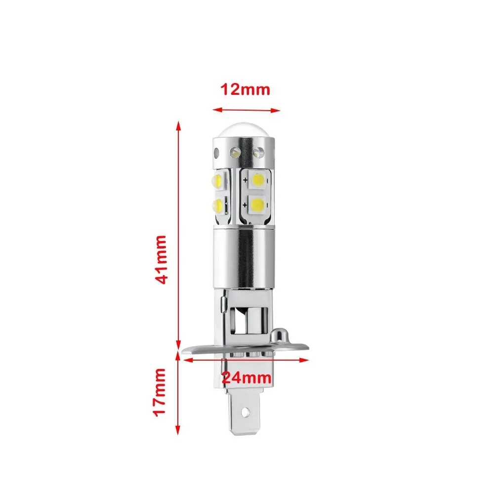 2 шт. Высокое качество H1 50 Вт высокой мощности 10 светодиодный холодный белый автомобиль замена лампы Противотуманные фары автоматическое автомобильное освещение DC12V