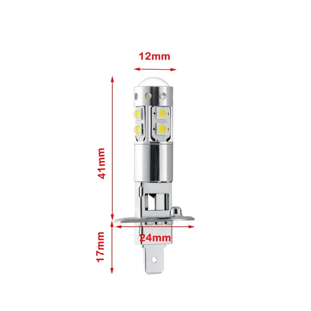 Lâmpada de Substituição Lâmpada do Automóvel Luzes de Condução w de Alta 2 Pcs Top Quality Alta 10smd h1 50 Potência Branco Brilhante Levou Nevoeiro Carro da Dc12v 10 Cheap Lâmpadas do farol do carro (LED)