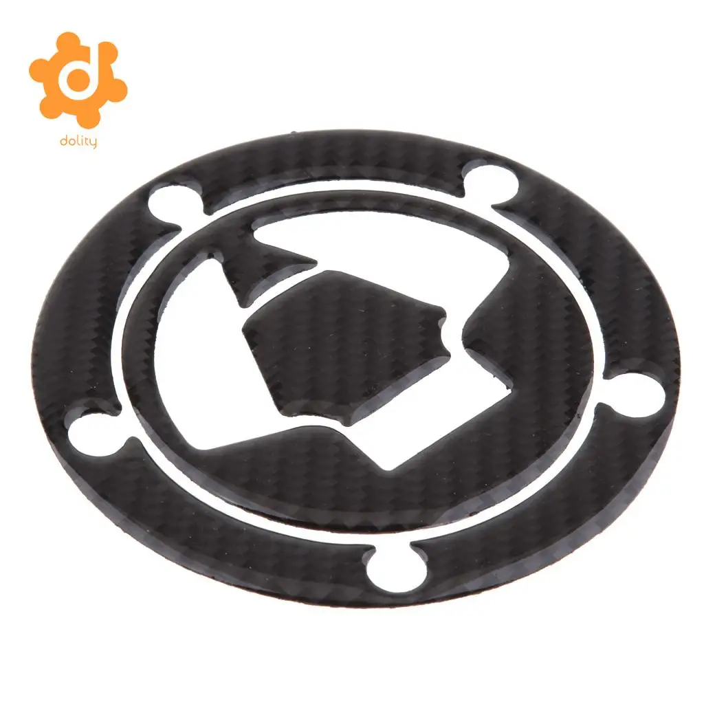 dolity Carbon Fiber Fuel Tank Cap Cover Pad Decal Protector for Kawasaki Ninja 300 EX300