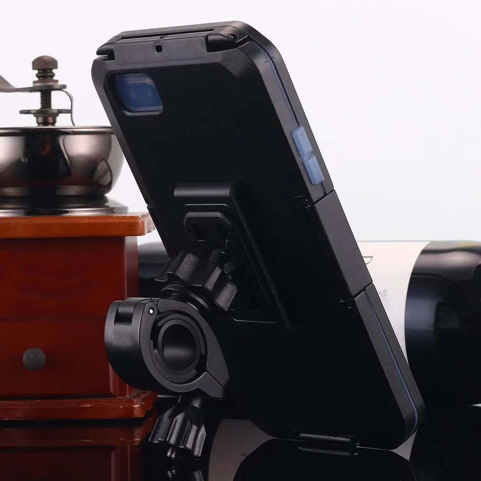 

2 Pcs Black Outdoor Cycling Phone Waterproof Phone Case Bicycle Handle Mounted Arm Wearing Diving Phone Case For iPhone 7/8