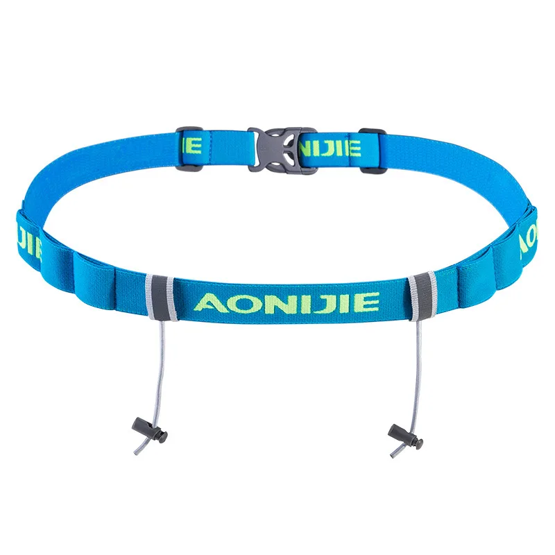 AONIJIE унисекс Троеборье марафон гонки номер ремень с гелевым держателем ремень для бега тканевый ремень мотор Спорт на открытом воздухе бег - Цвет: Blue