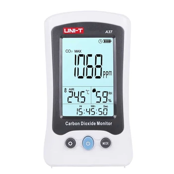 

UNI-T A37 Digital Carbon Dioxide Detector Laser Air Quality Monitoring Tester CO2 Detection 400PPM~5000PPM For Home with Battery