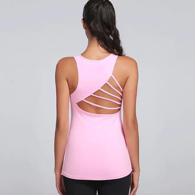 Newest Sexy Women's Yoga Tank Tops Hollow Out Backless Gym Jogging Vest