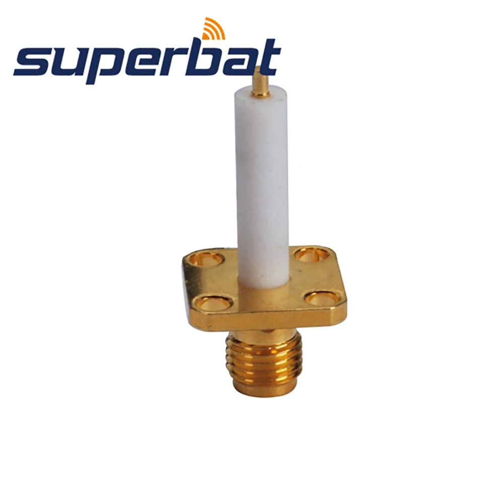 SMA Panel Mount Female RF Coaxial Connectors with Long Extended Dielectric