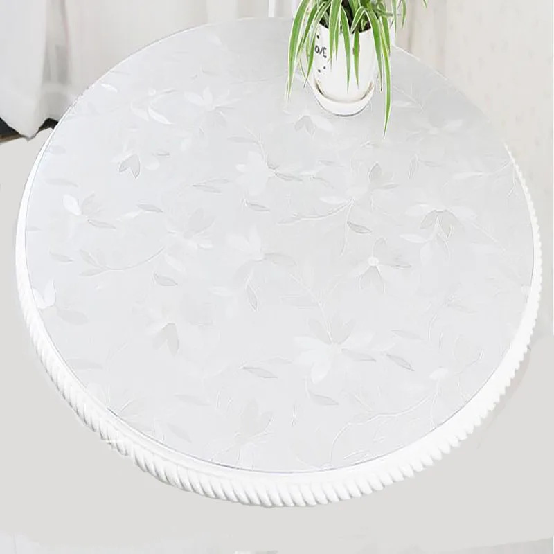 1.5 مللي متر سميكة جولة سماط أحجام المنزل غرفة الطعام سماط شفافة المتاح PVC الجدول عداء طاولة مقاومة للمياه غطاء