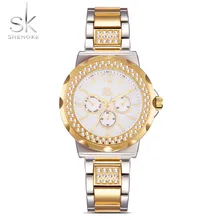 ShengKe Crystal dial Women's Watch with diamonds Luxury Brand Fashion Stainless Steel Female Bracelet Ladies Quartz Wrist Watch ShengKe Crystal dial Women's Watch with diamonds Luxury Brand Fashion Stainless Steel Female Bracelet Ladies Quartz Wrist Watch