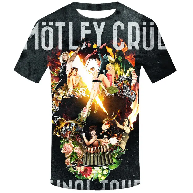 С надписью Mötley Crüe Новая горячая Распродажа Для мужчин футболка Размеры качество футболки мужские с принтом короткий рукав с круглым вырезом модная футболка - Цвет: DMY735