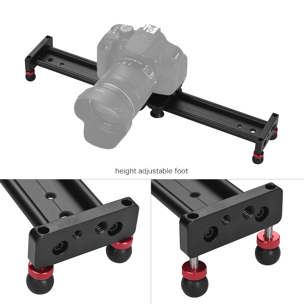 Andoer Профессиональный Алюминий сплава DSLR Камера трек Slider Видео стабилизатор направляющей для Камера DV видеокамер фильм трек слайдер