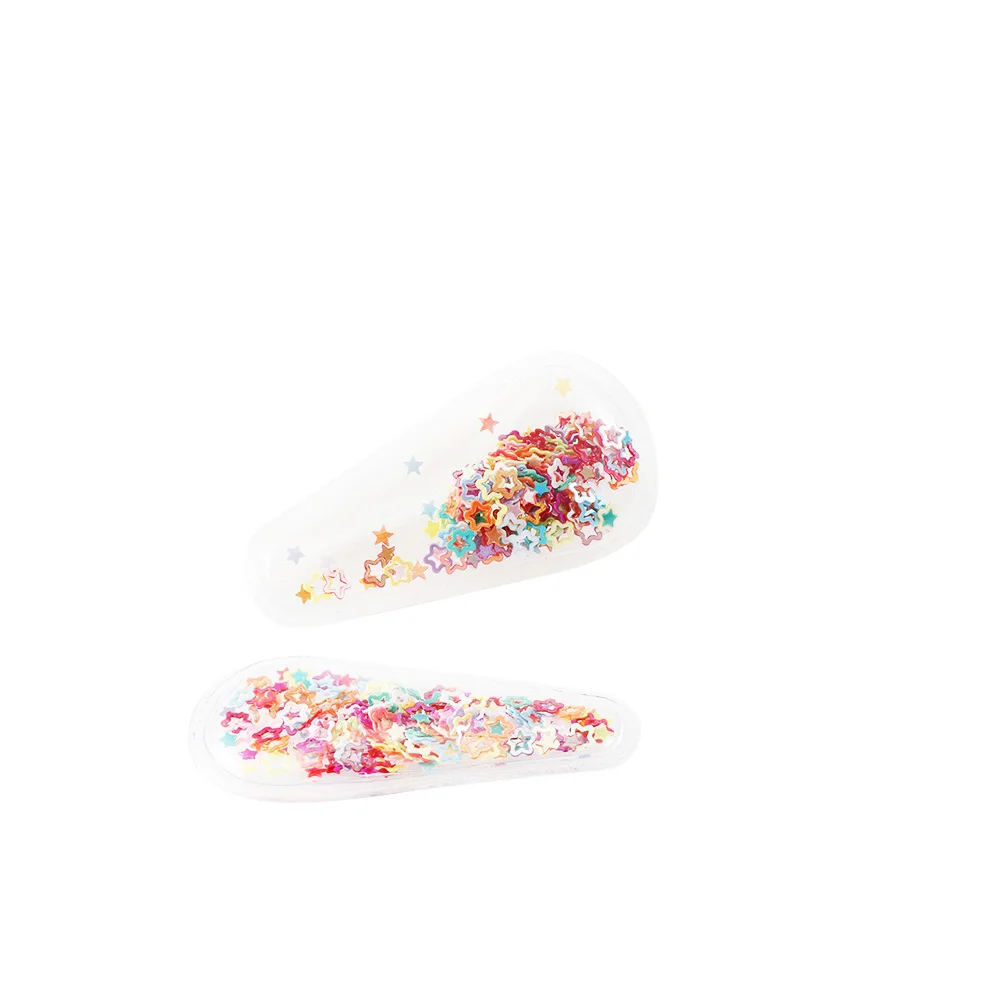 10 шт./компл. капли воды смешанные цвета прозрачные Блестящие струящиеся патчи Сердце Аппликации детская заколка для девушек DIY заколка для волос