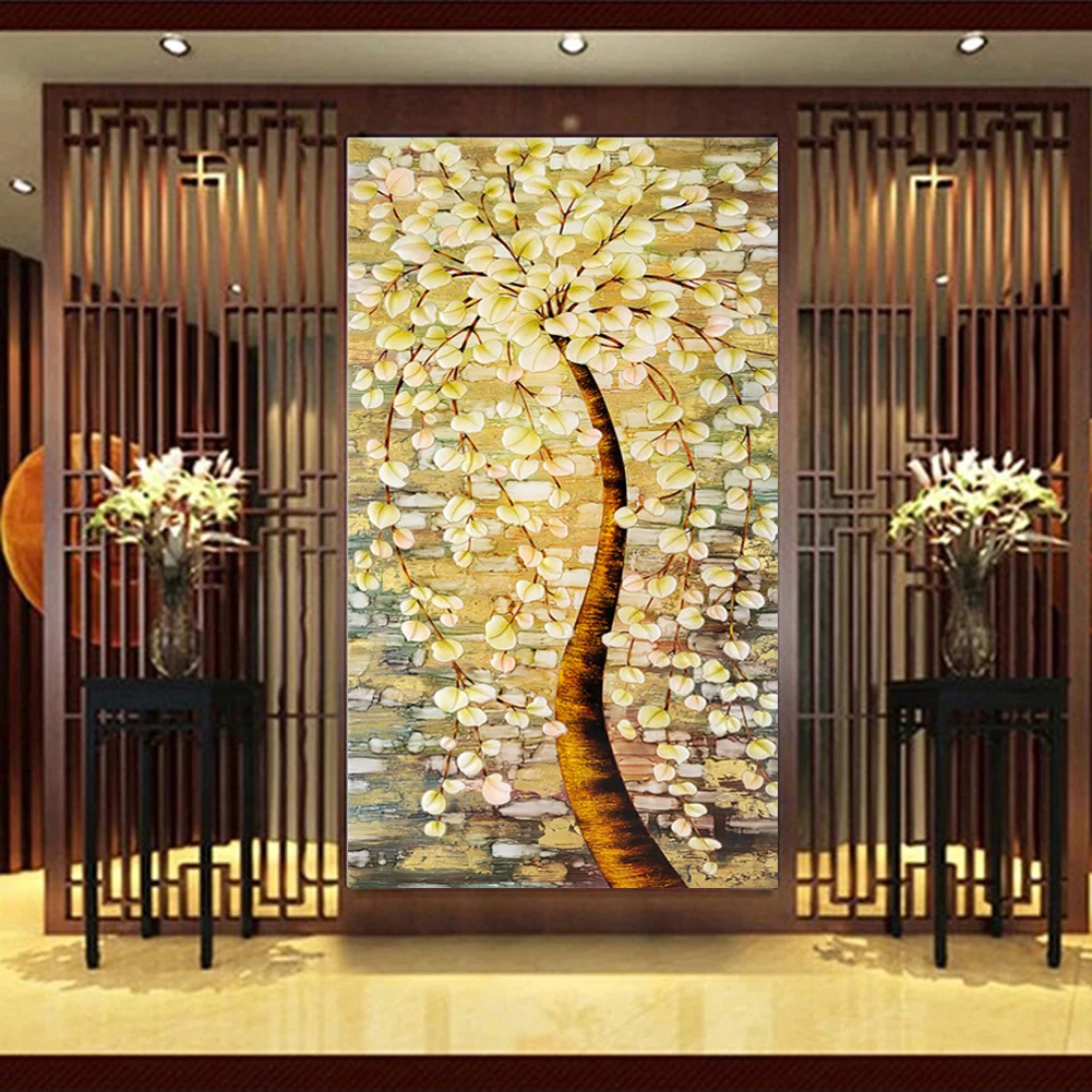 

5D DIY Diamond Painting Tree of Life Full Diamond Embroidery with Crystal Rhinestone Cross Stitch Canvas Home Decor 30*56cm