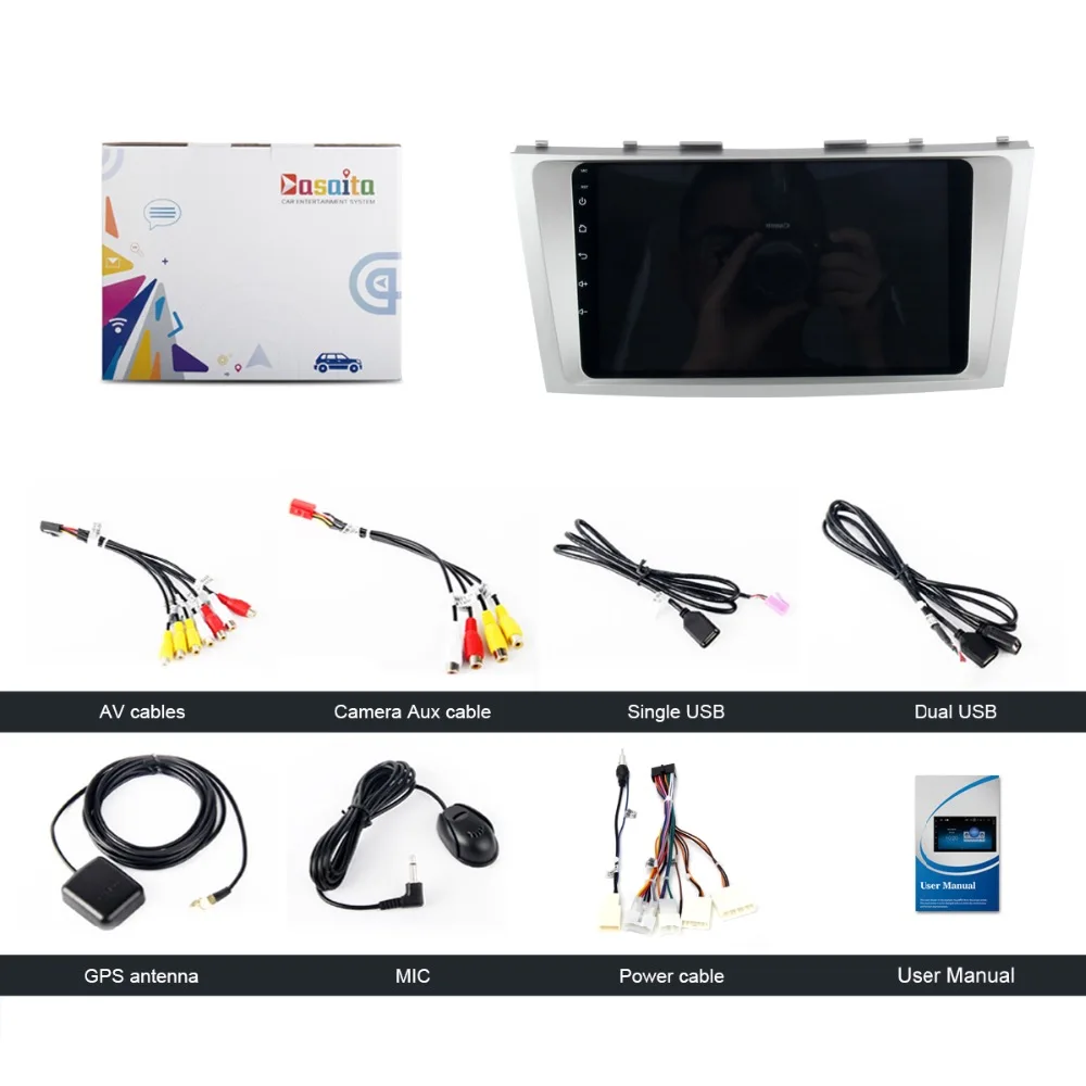 Android 7 1 gps Navi Радио для Toyota Camry 2011 2007 головное устройство стерео Broswer Бесплатная