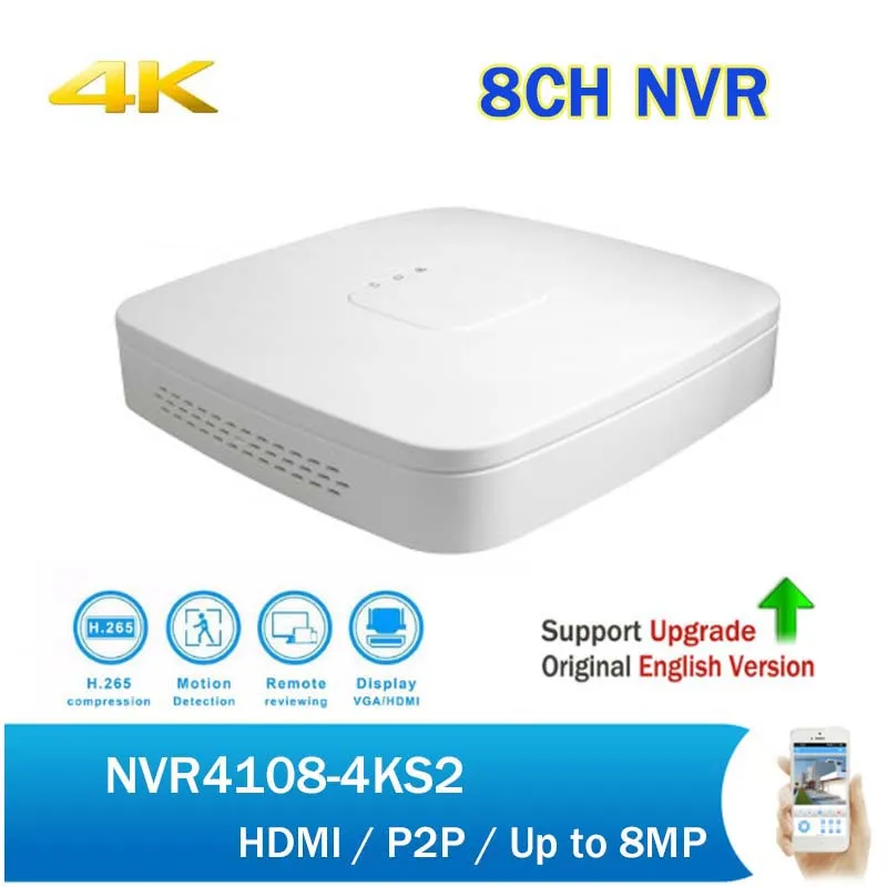 

DH NVR4108-4KS2 8 Channel Smart 1U Network Video Recorder H.265 4K Security CCTV IP NVR