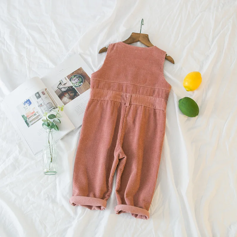 Hot selling autumn kids child 2018 clothes children overall pants for boys trousers girls corduroy pants jumpsuit for girls kids (9)