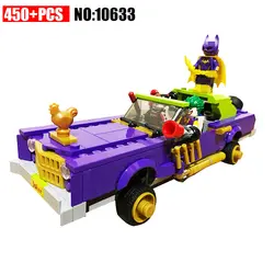 10633 450 шт сериал о Бэтмене Джокера Lowrider строительные блоки, совместимые 70906 DIY Кирпич игрушки для детей