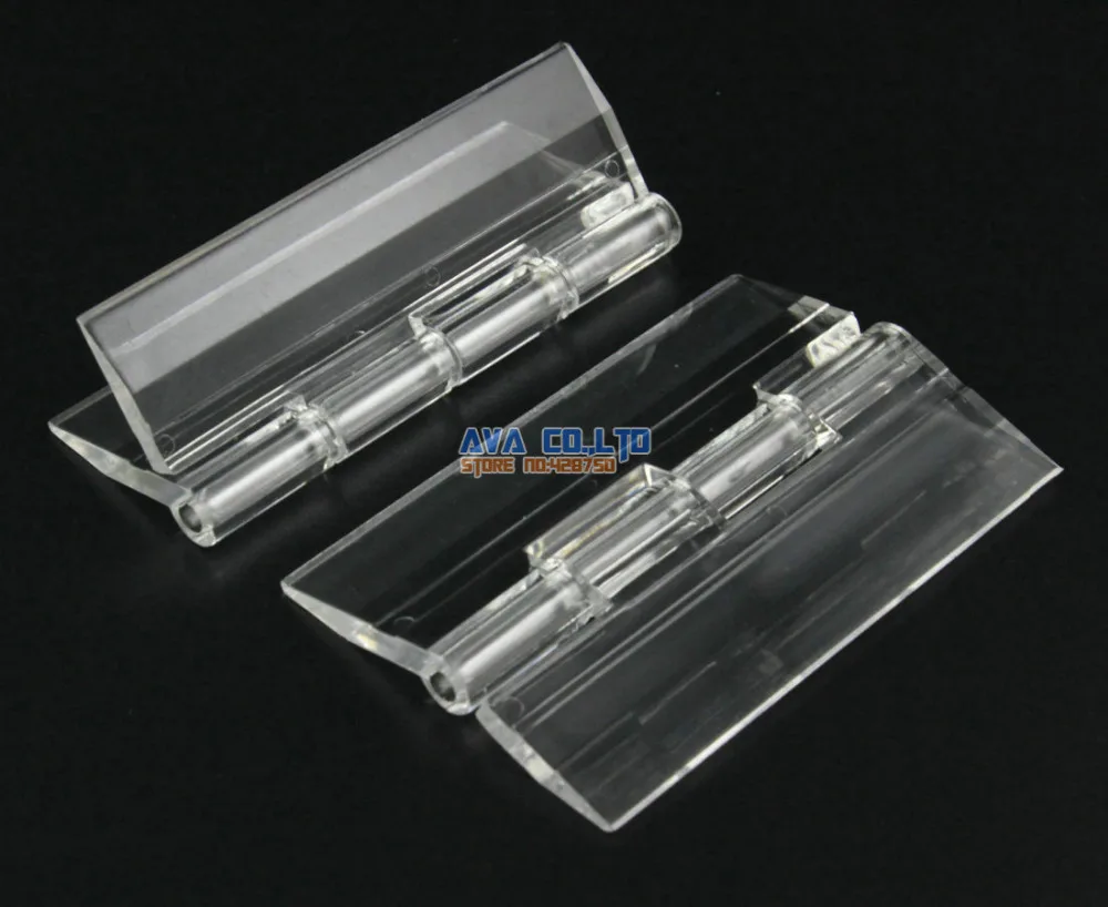 

10 Pieces Clear Acrylic Plastic Hinge Plexiglass Hinge / Size: 65X41MM