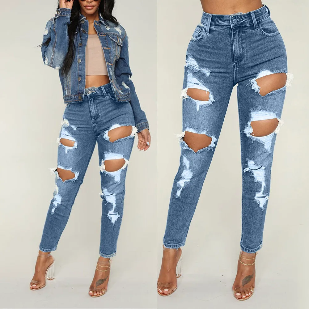 Aliexpress.com : Buy Fashion Women Jeans Denim Hole Female