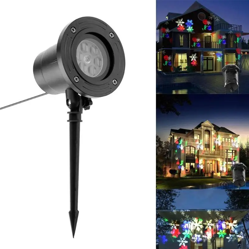 Christmas Light Outdoor Holiday Lights LED Snowflake Waterproof Projector Light Star Lawn Lamps Snow Lasers Lighting