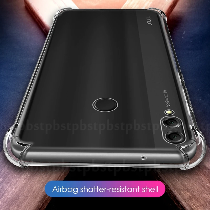 

Transparent Anti-shock TPU Cases For Huawei Honor 8X Max 10 9 Lite Note 10 V9 Play 9i 6C 8C Y9 2019 Clear Cover Cases Coque Capa