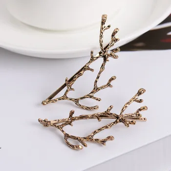 

Fashion girls Christmas gifts fashion vintage metal tree branches hair clips for women hair accessories 1 Pair 2017