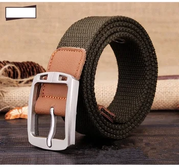 

Men belt Spring and summer explosion Men's canvas Popular casual student Braided belts gg