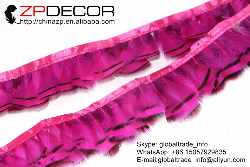 dyed hot pink CHUKAR PARTRIDGE Hen Feather trim (30)