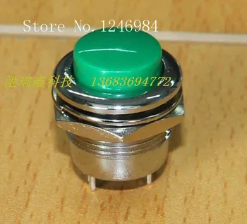 

[SA]M16 electronic switch reset button normally open green metal button switch PB02-MR by -pass--50pcs/lot