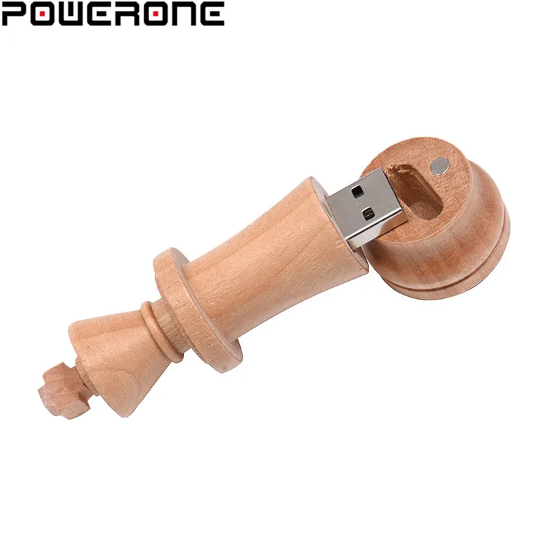 POWERONE деревянный международный шахматный usb флеш-накопитель Кленовая ручка привод 4 ГБ 8 ГБ 16 ГБ 32 ГБ 64 ГБ USB 2,0 подарок
