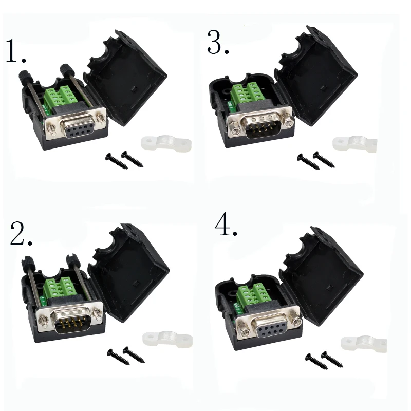 1 шт. разъем для пайки DB9 serial COM разъема RS232 розетки 9-контактный штекер RS232/rs485/422