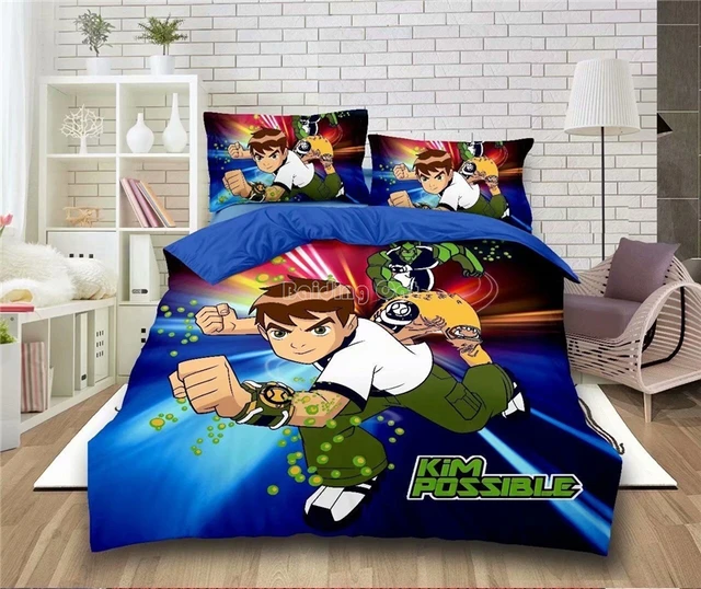 Hot Sale Ben 10 Ben Tennyson Bedding Set Children Baby Cartoon Character Bed Linen Student