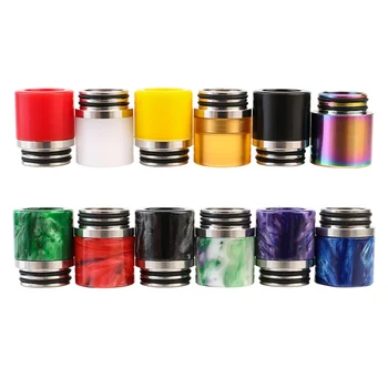 

6 Drips Tip Box Kit Stainless Resin 810 Drip Tip Mouthpiece For V8/V12/V8 Baby Tank Atomizers