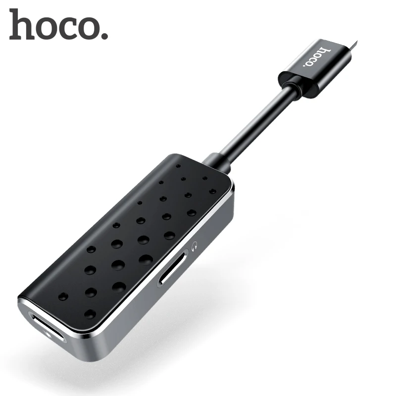 

HOCO Audio Cable for Apple plug 2 in 1 Fast Charging Audio Converter Adapter for iPhone X 8 7 Plus Headphone Support MIC Calling