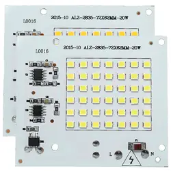 Светодиодный лампы SMD 2835 Чип Бусины Smart IC 220 В Вход 20 Вт DIY для Открытый прожектор чистый белый теплый белый