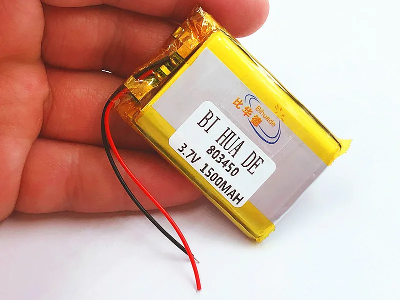 

3.7V 1500mAh 803450 Lithium Polymer LiPo Rechargeable Battery li ion cells With PCB For Mini Fan MP4 MP5 GPS Toy PDA Headset