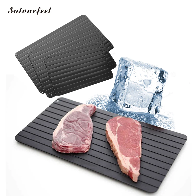 Aluminum Defrosting Tray Magic Fast Unfreezing Of food Thawing Tray Defrost Board for Thaw Frozen Food Kitchen Accessories