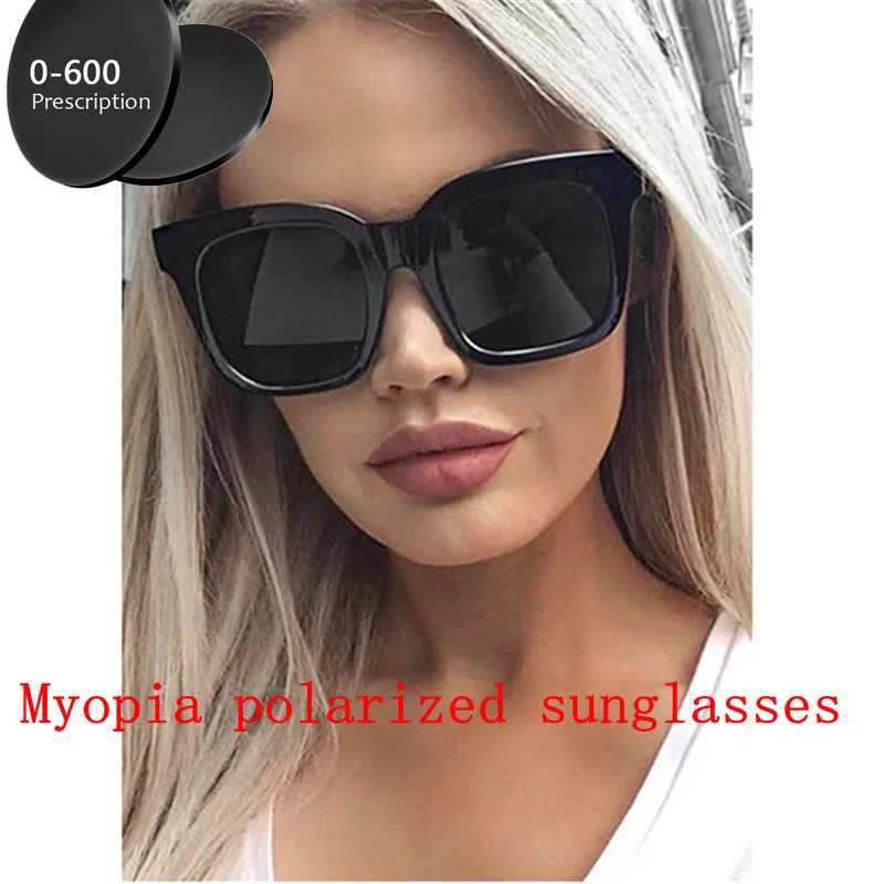 

men Custom Made Myopia Minus Prescription Lens prescription Men Polarized Square Sunglasses Outdoor Driving goggles uv400 FML