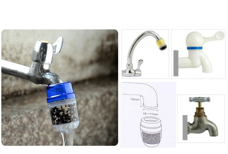 Открытый портативный фильтр для воды с активированным углем кран для кемпинга очиститель воды удаление отложения ржавчины фильтрация подвесной