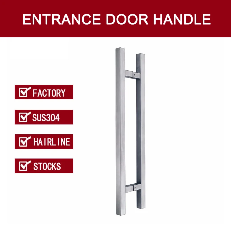 Entrance Door Handle Made With 304 Stainless Steel For All Doors PA 190 Hairline
