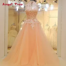 Angel Tree Custom Made Sleeveless Wedding Dresses Appliques Crystal Flowers Simple Bridal Gowns Vestido de Noiva 2018 New