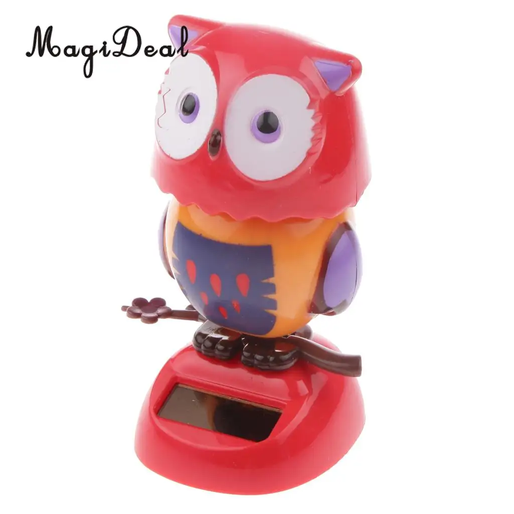 MagiDeal Cute Solar Powered Bobble Head   Owl for Kids Toy Car Pub Club Baby Room Garden Classroom Ornament Novelty Gift