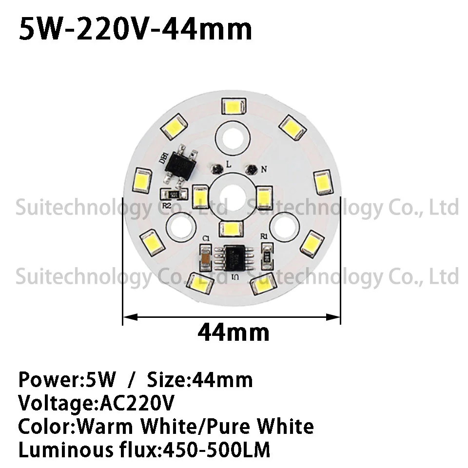 Светодиодный чип SMD 2835 умная плата IC Power 220 В светодиодный Вт светодиодные лампы