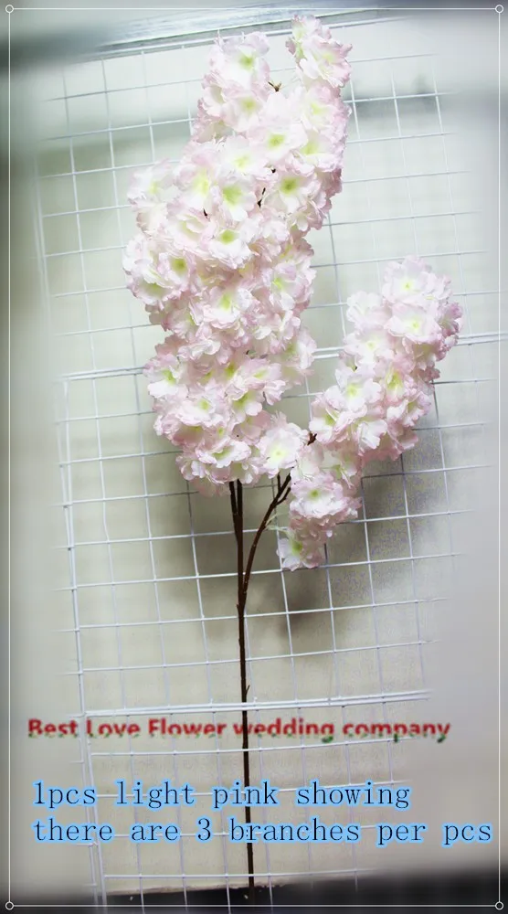 SPR Новинка!(20 шт./лот) искусственный цветок вишневого цвета(114 см) более плотные цветы для украшения дома/свадьбы доступны 3 цвета
