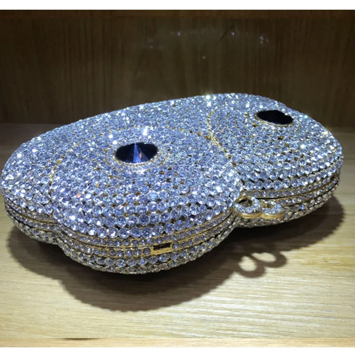 Серебряный Diamond Полный Кристалл Rhinestone бумажник женщины мешок сцепления металла свадебные платья Сумочка вечерняя сумочка день клатчи кошелек