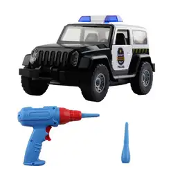 DIY электрическая дрель сборка детей звук свет модель полицейской машины детская игрушка-паззл для детей подарок на день рождения
