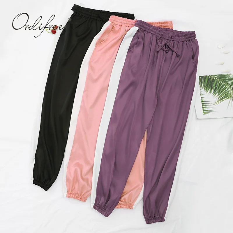 silky joggers womens