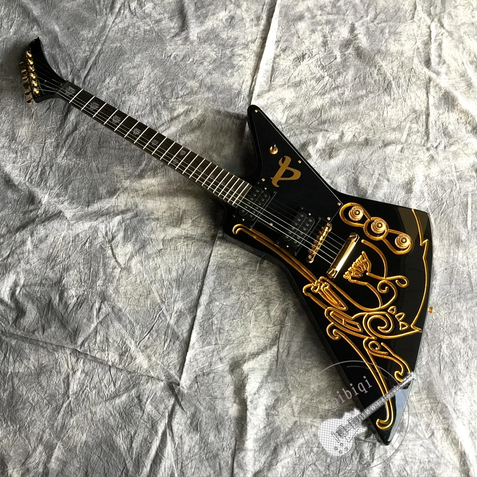 

Free delivery, new electric guitar, hand-carved, gold hardware, customizable